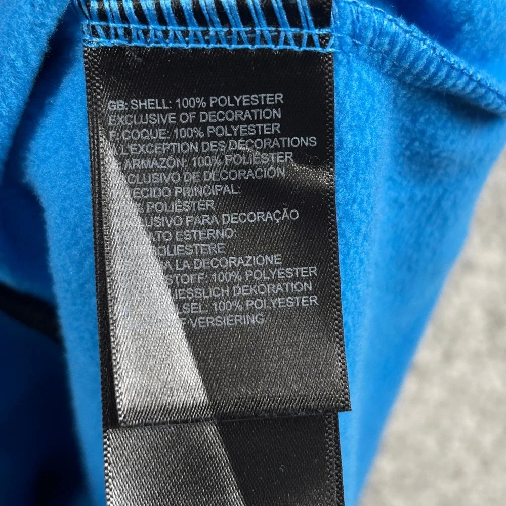 The North Face Fleece Pullover Mens L Blue Black TKA 100 Quarter Zip Jacket